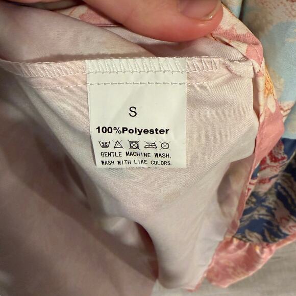 Free People Bluebell Maxi Dress Womens S Patchwork Smocked Tiered Floral Boho - Picture 6 of 9